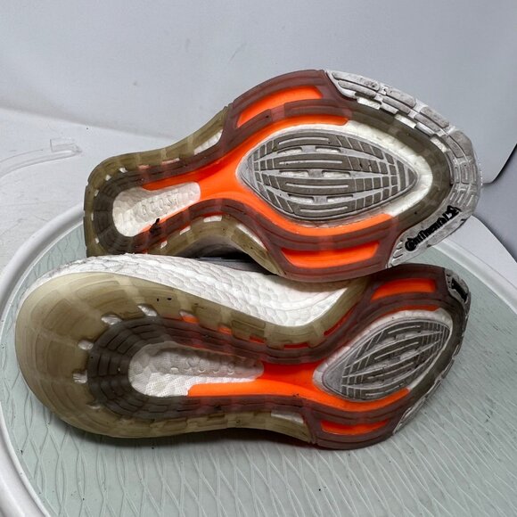 Adidas Ultraboost 21 Running Shoes Women Size 8 Gray Screaming Orange Athleisure - Picture 7 of 10